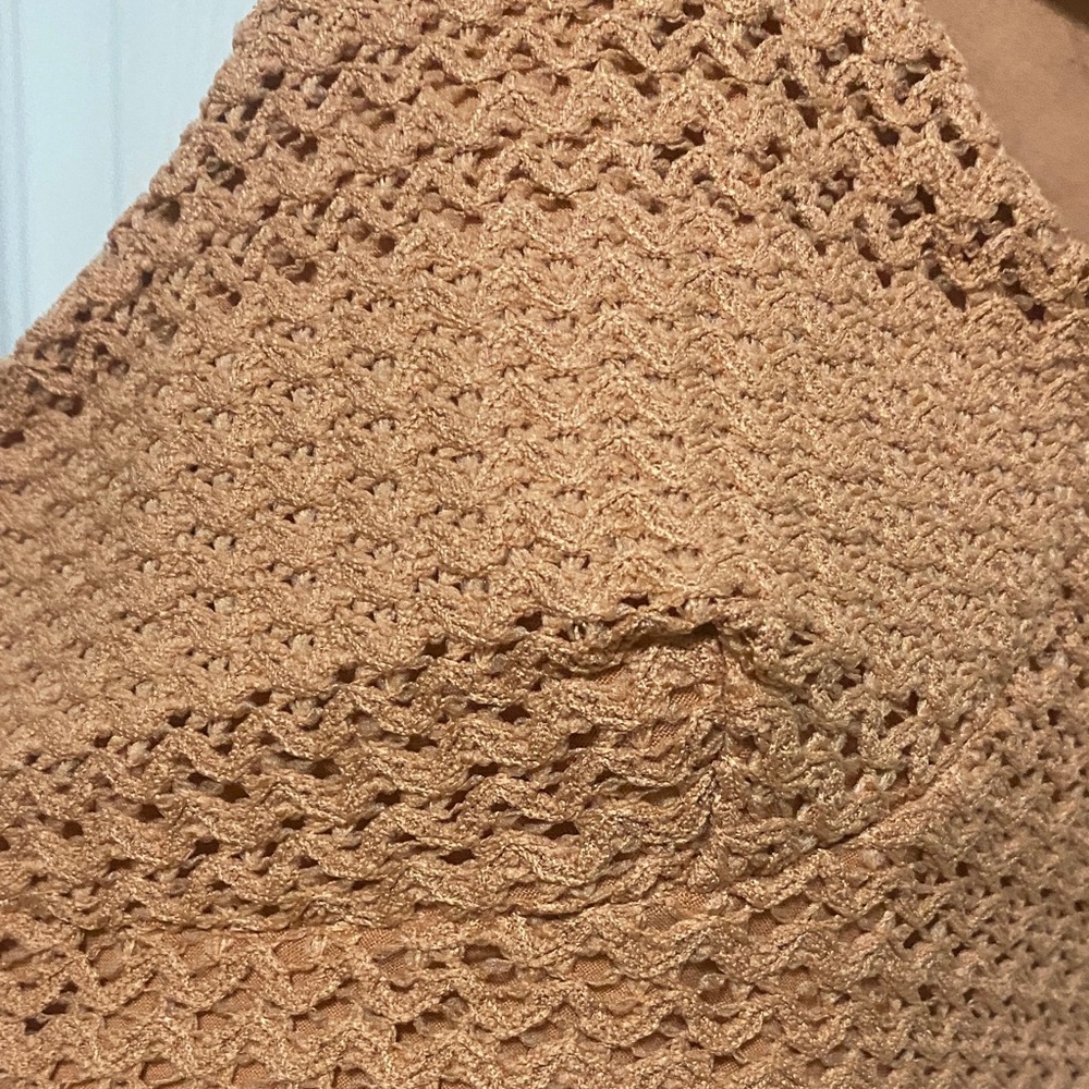 RACHEL Rachel Roy Tan Crochet Crop Top - Picture 4 of 4